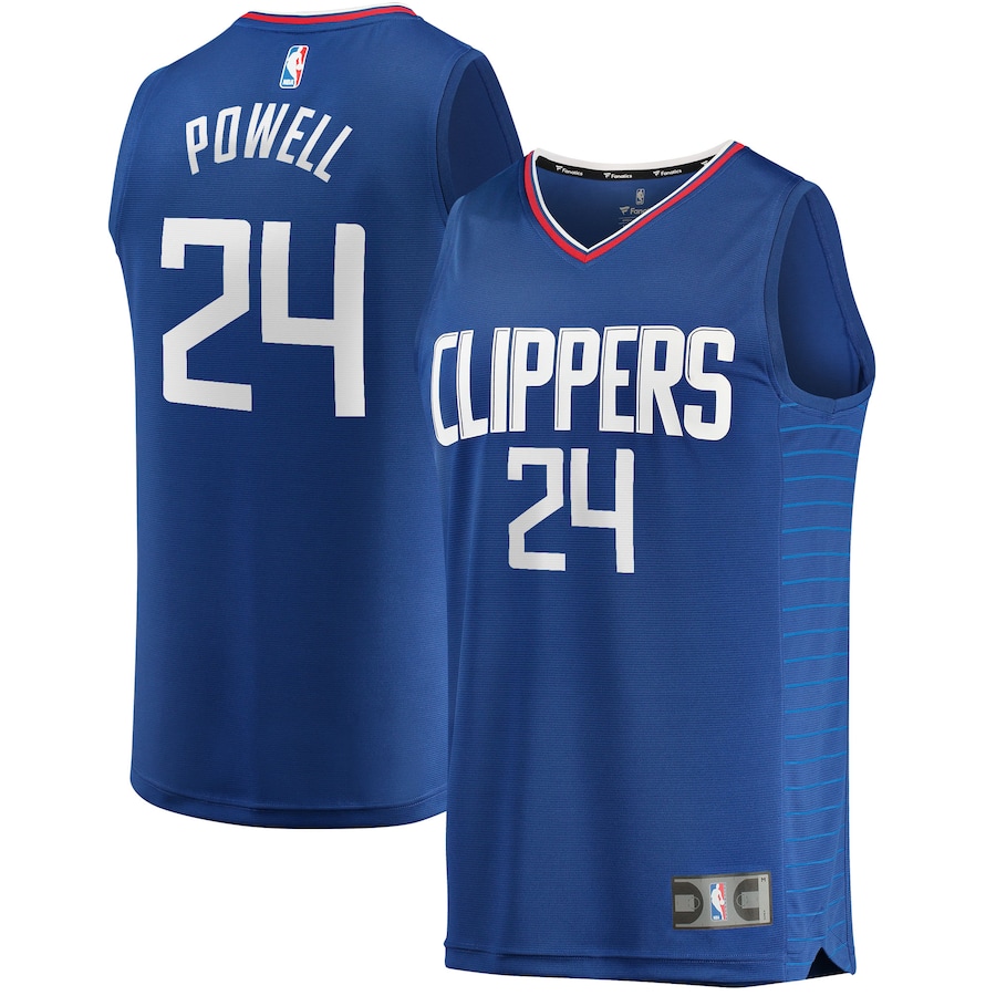 Youth LA Clippers Norman Powell Fanatics Royal Fast Break Replica Jersey - Icon Edition - Jersey