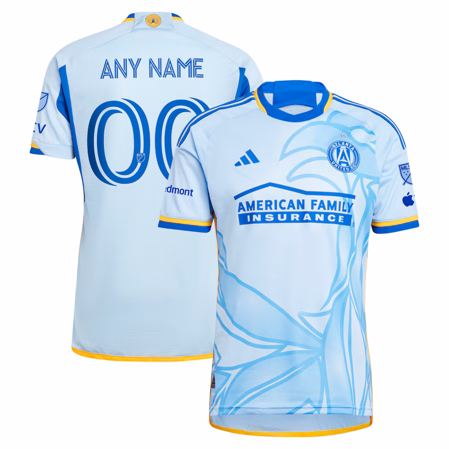 Men's Atlanta United FC  adidas Light Blue 2024 The Resurgens Kit Authentic Custom Jersey - Jersey