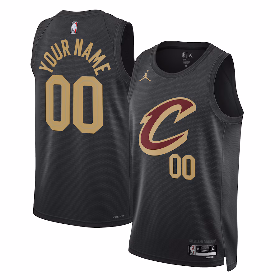 Unisex Cleveland Cavaliers Jordan Brand Black 2022/23 Swingman Custom Jersey - Statement Edition - Jersey