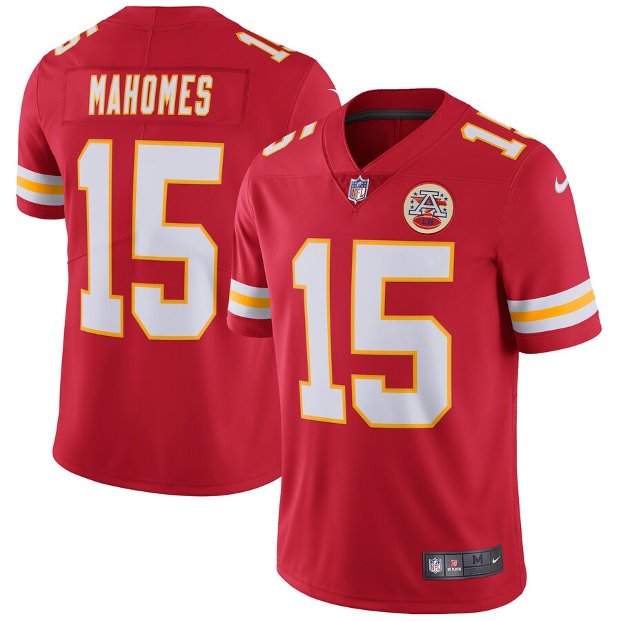 Men's Kansas City Chiefs Patrick Mahomes Nike Red Vapor Untouchable Limited Jersey - Jersey