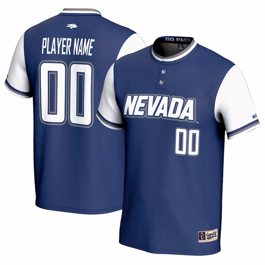 Nevada Wolf Pack GameDay Greats Unisex NIL Pick-A-Player Lightweight Softball Jersey - Navy - Jersey