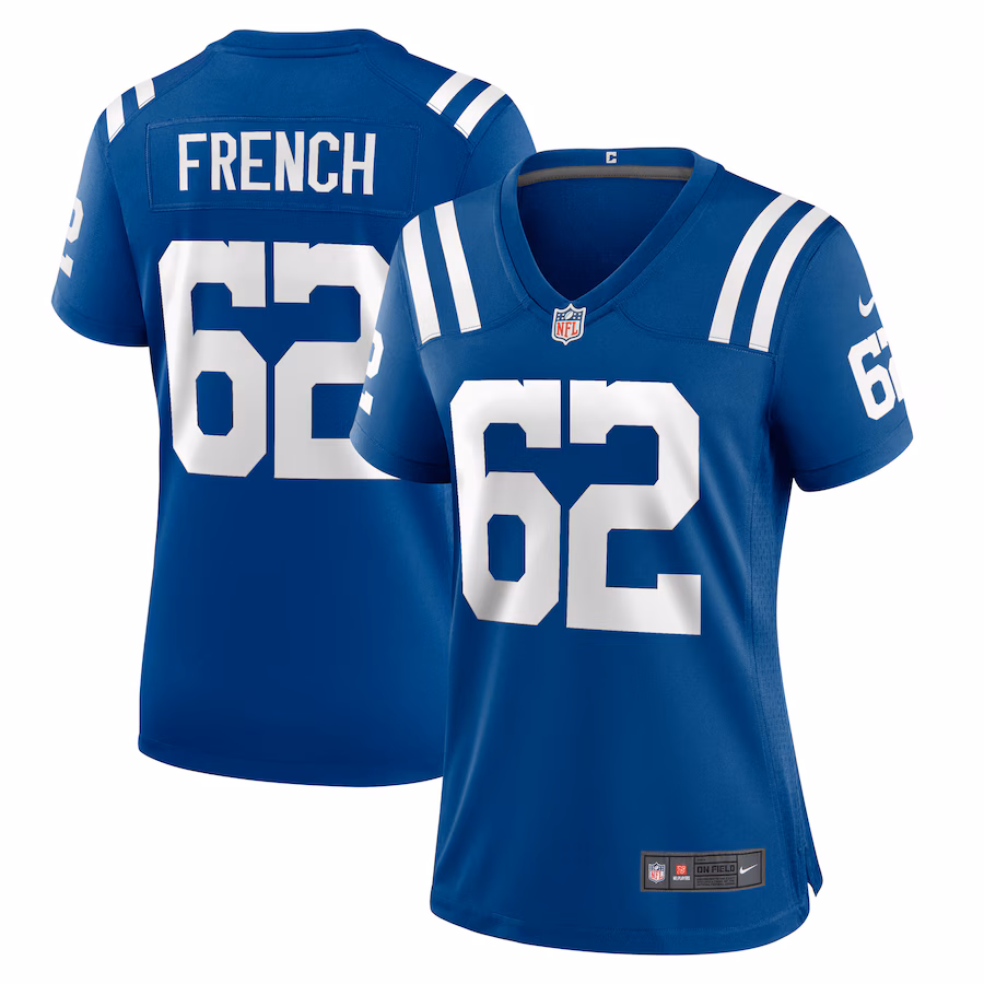 Women's Indianapolis Colts Wesley French Nike Royal Game Player Jersey - Jersey