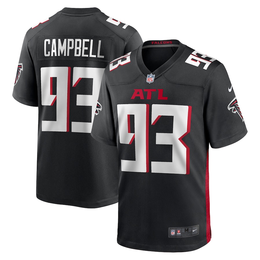 Men's Atlanta Falcons Calais Campbell Nike Black Game Player Jersey - Jersey