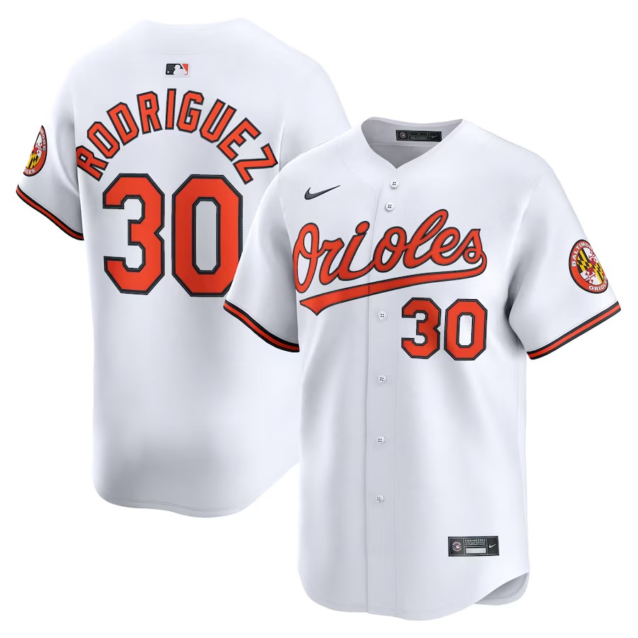 Men's Baltimore Orioles Grayson Rodriguez Nike White Alternate Limited Player Jersey - Jersey