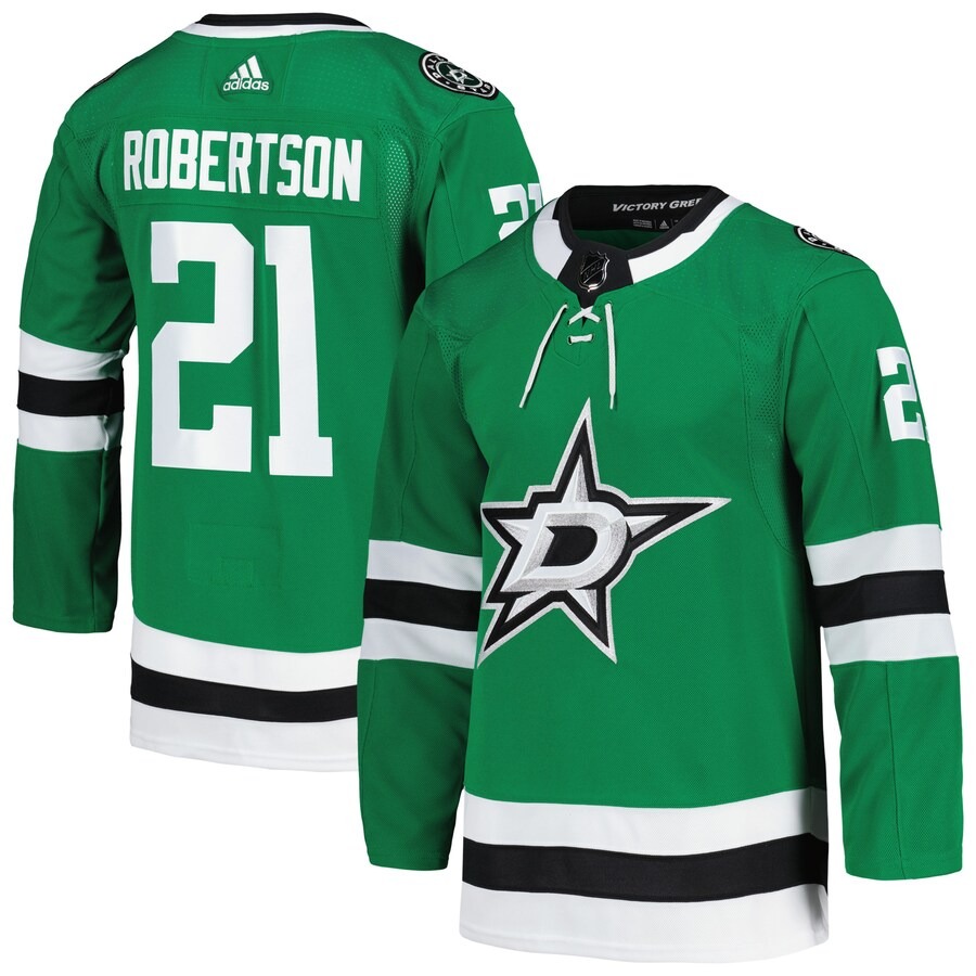 Men's Dallas Stars Jason Robertson adidas Kelly Green Home Primegreen Authentic Pro Player Jersey - Jersey