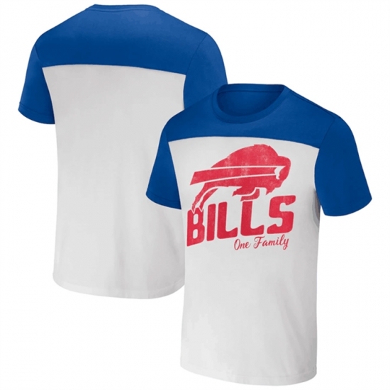 Men's Buffalo Bills Cream Blue X Darius Rucker Collection Colorblocked T Shirt - Jersey