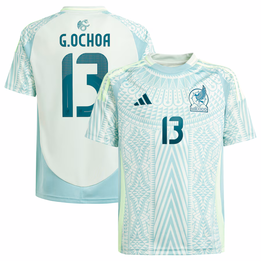 Youth Mexico National Team Guillermo Ochoa adidas Green 2024 Away Replica Player Jersey - Jersey