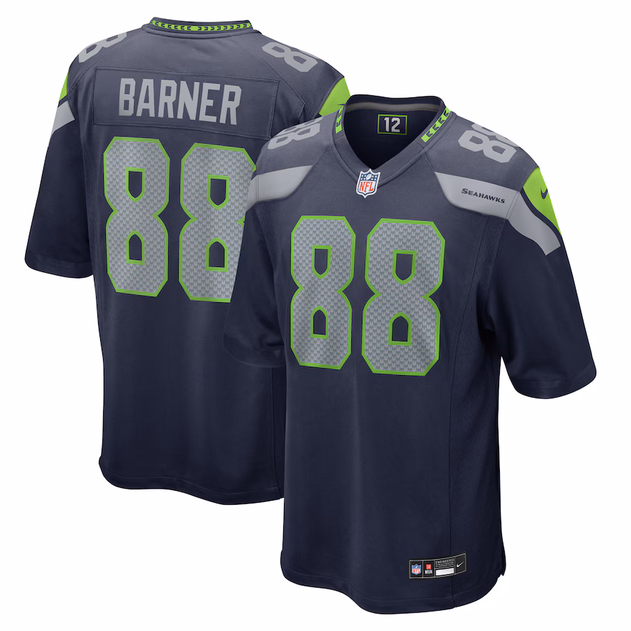 Men's Seattle Seahawks A.J. Barner Nike College Navy Game Jersey - Jersey