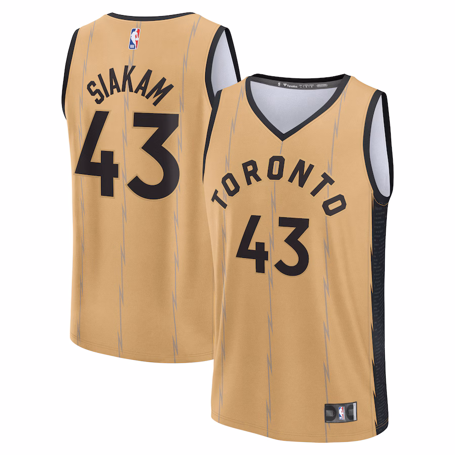 Men's Toronto Raptors Pascal Siakam Fanatics Gold Fast Break Jersey - City Edition - Jersey