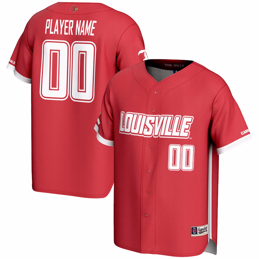 Louisville Cardinals GameDay Greats Youth NIL Pick-A-Player Lightweight Baseball Jersey - Red - Jersey