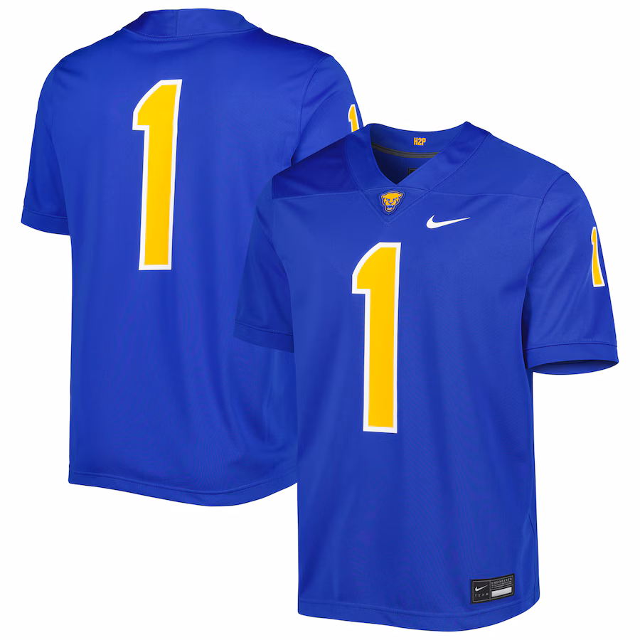 Men's Nike #1 Royal Pitt Panthers Untouchable Football Jersey - Jersey