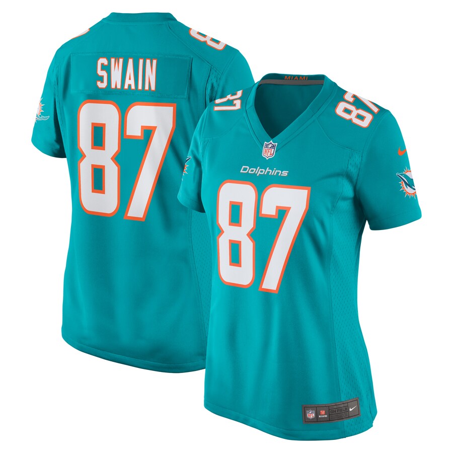 Women's Miami Dolphins Freddie Swain Nike  Aqua  Game Jersey - Jersey