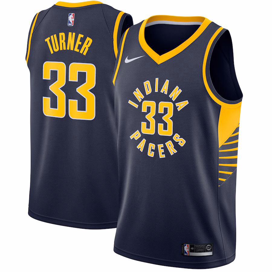 Men's Indiana Pacers Myles Turner Nike Navy Swingman Jersey - Icon Edition - Jersey