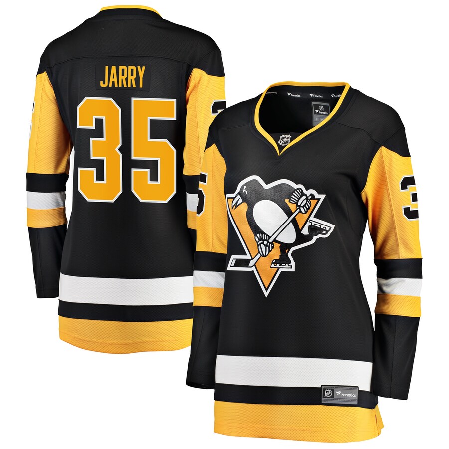 Women's Pittsburgh Penguins Tristan Jarry Fanatics Branded Black Premier Breakaway Player Jersey - Jersey