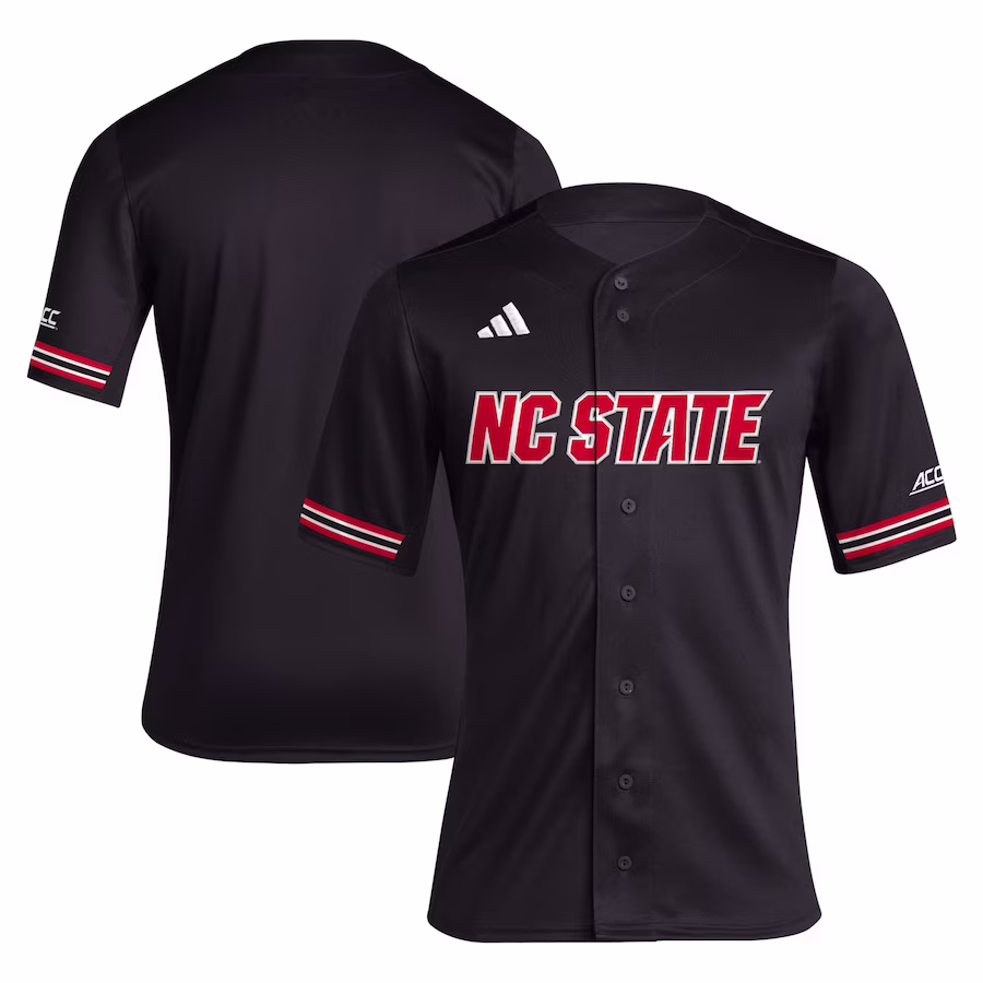 NC State Wolfpack adidas Replica Baseball Jersey - Black - Jersey