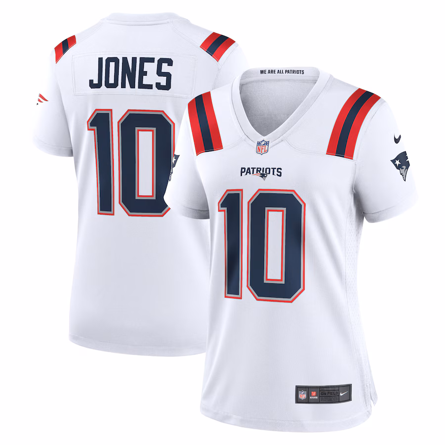 Women's New England Patriots Mac Jones Nike White Game Jersey - Jersey