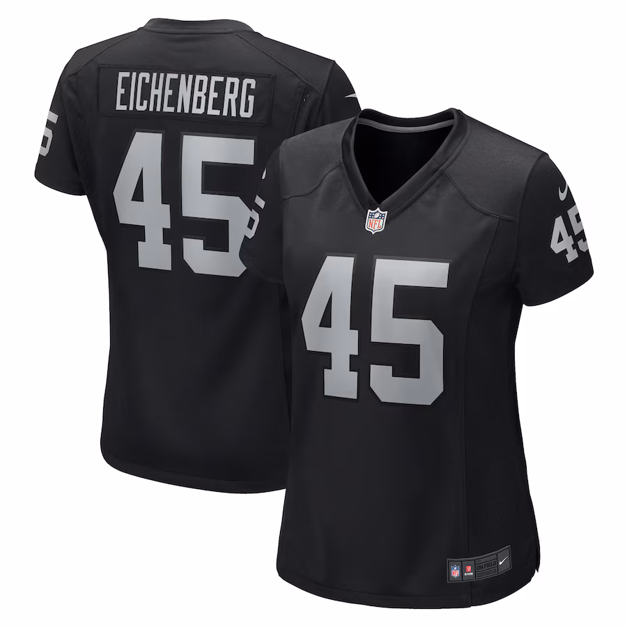 Women's Las Vegas Raiders Tommy Eichenberg Nike Black Game Jersey - Jersey