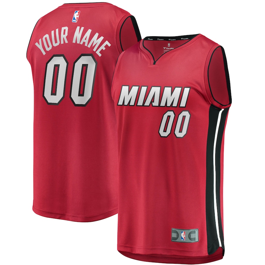 Youth Miami Heat Fanatics Red Fast Break Replica Custom Jersey - Statement Edition - Jersey