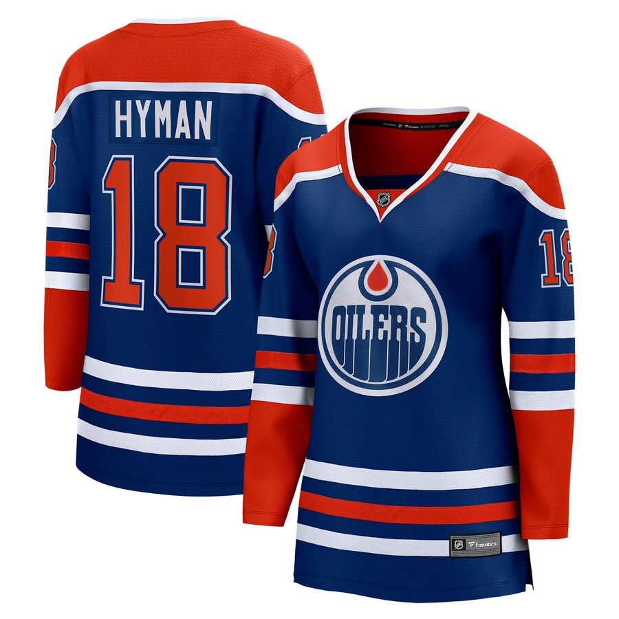 Women's Edmonton Oilers Zach Hyman Fanatics Branded Royal Home Breakaway Player Jersey - Jersey