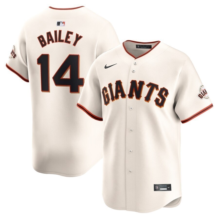 Men's San Francisco Giants Patrick Bailey Nike Cream Home Limited Player Jersey - Jersey