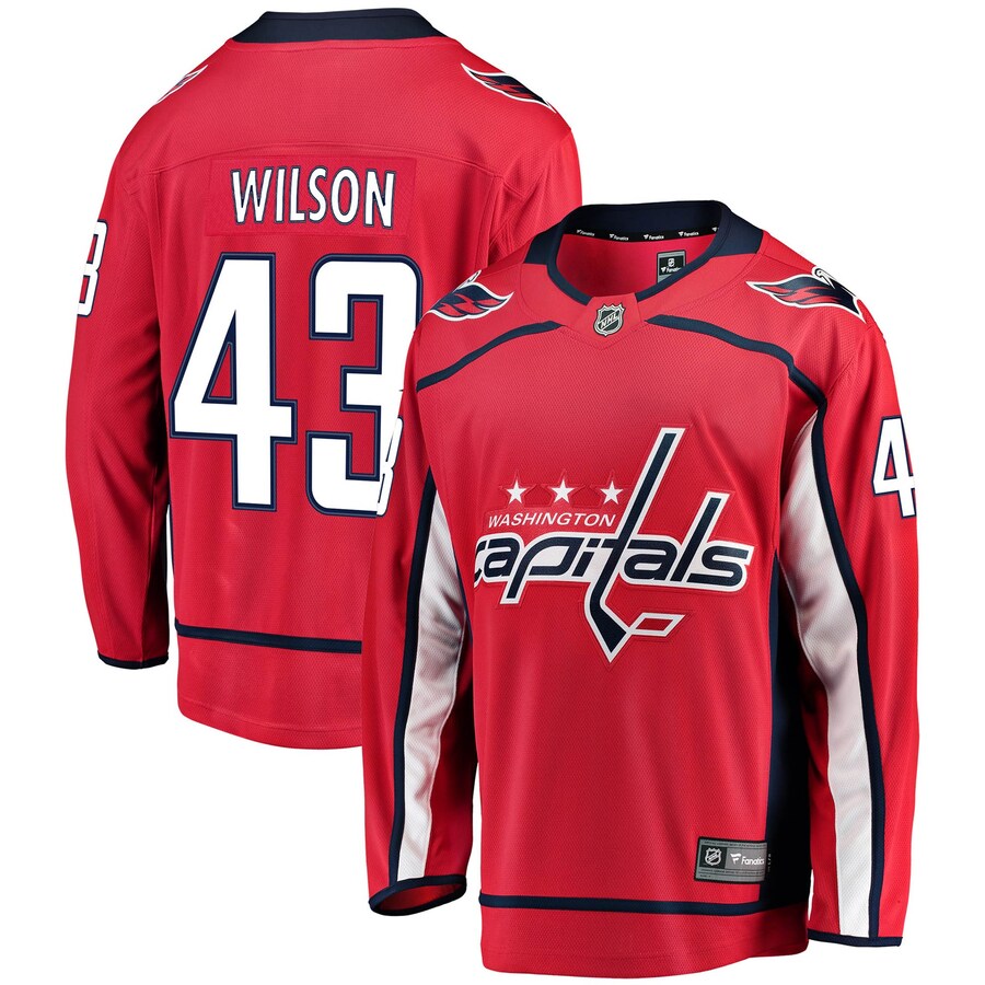Men's Washington Capitals Tom Wilson Fanatics Branded Red Home Premier Breakaway Player Jersey - Jersey