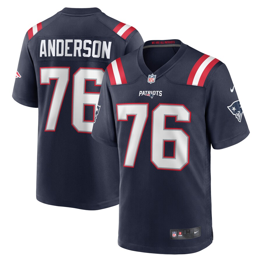 Men's New England Patriots Calvin Anderson Nike Navy Game Jersey - Jersey