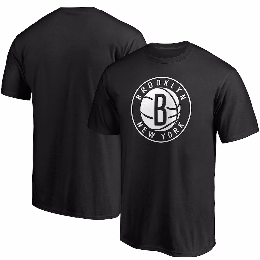 Men's Brooklyn Nets Fanatics Black Primary Team Logo T-Shirt - Jersey