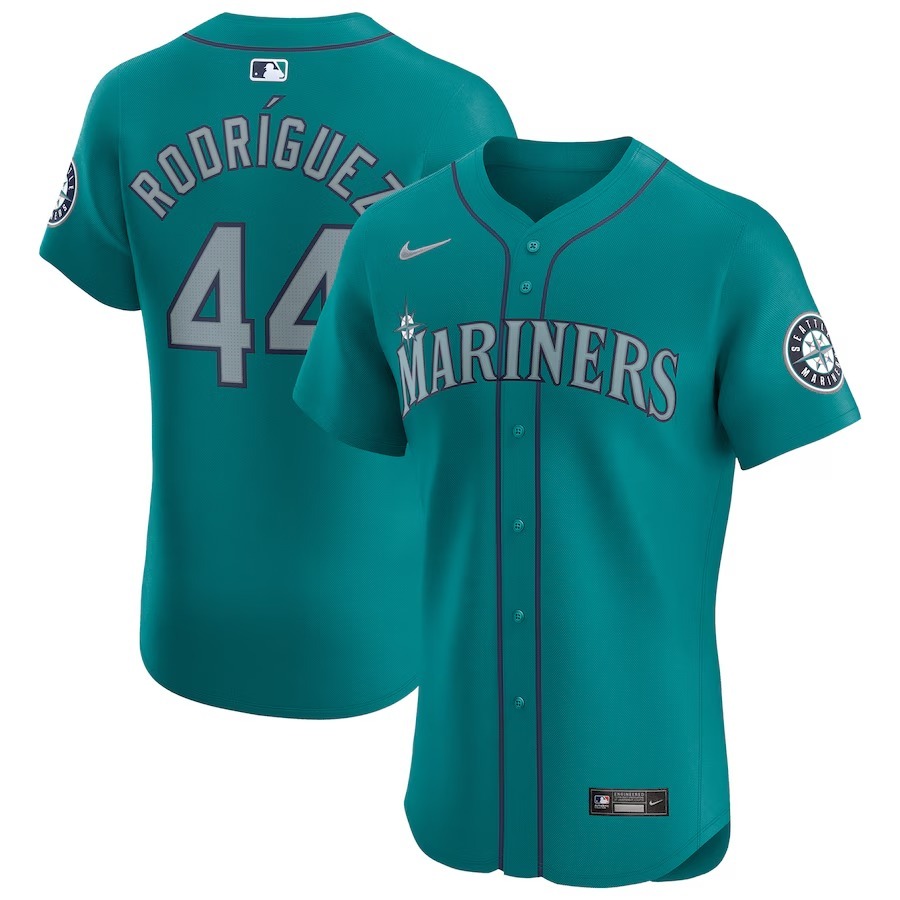 Men's Seattle Mariners Julio Rodríguez Nike Aqua Alternate Elite Player Jersey - Jersey