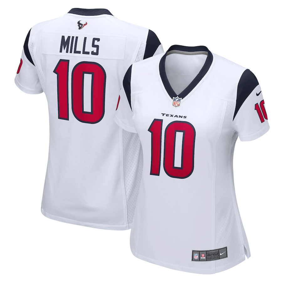Women's Houston Texans Davis Mills Nike White Game Player Jersey - Jersey
