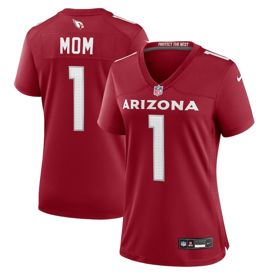Women's Arizona Cardinals Number 1 Mom Nike Cardinal Game Jersey - Jersey