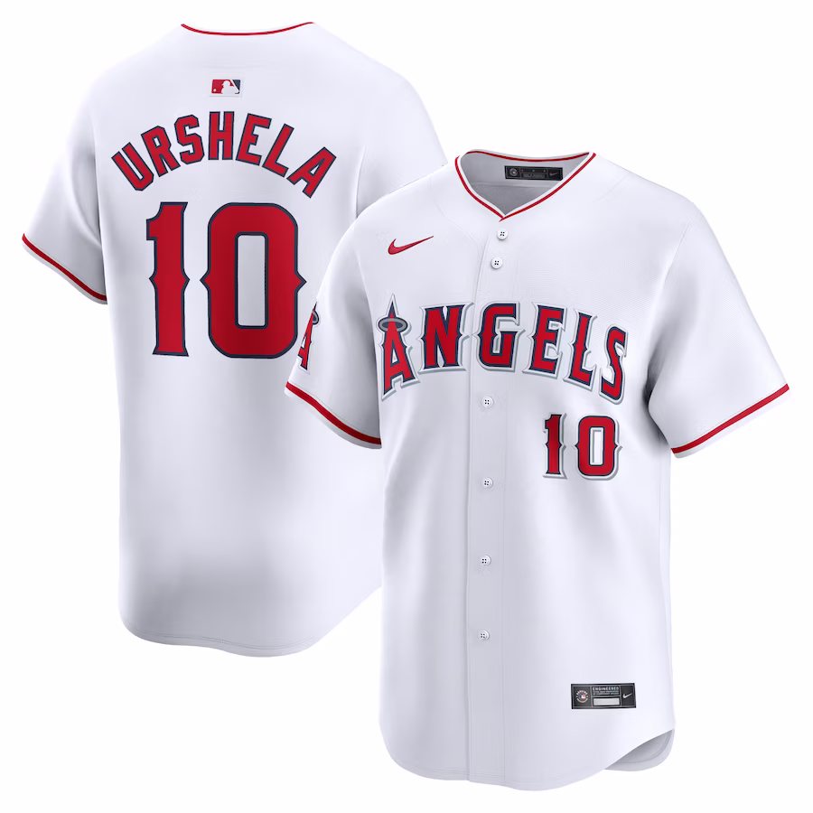 Men's Los Angeles Angels Gio Urshela Nike White Home Limited Player Jersey - Jersey