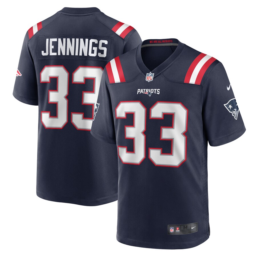 Men's New England Patriots Anfernee Jennings Nike  Navy Team Game Jersey - Jersey