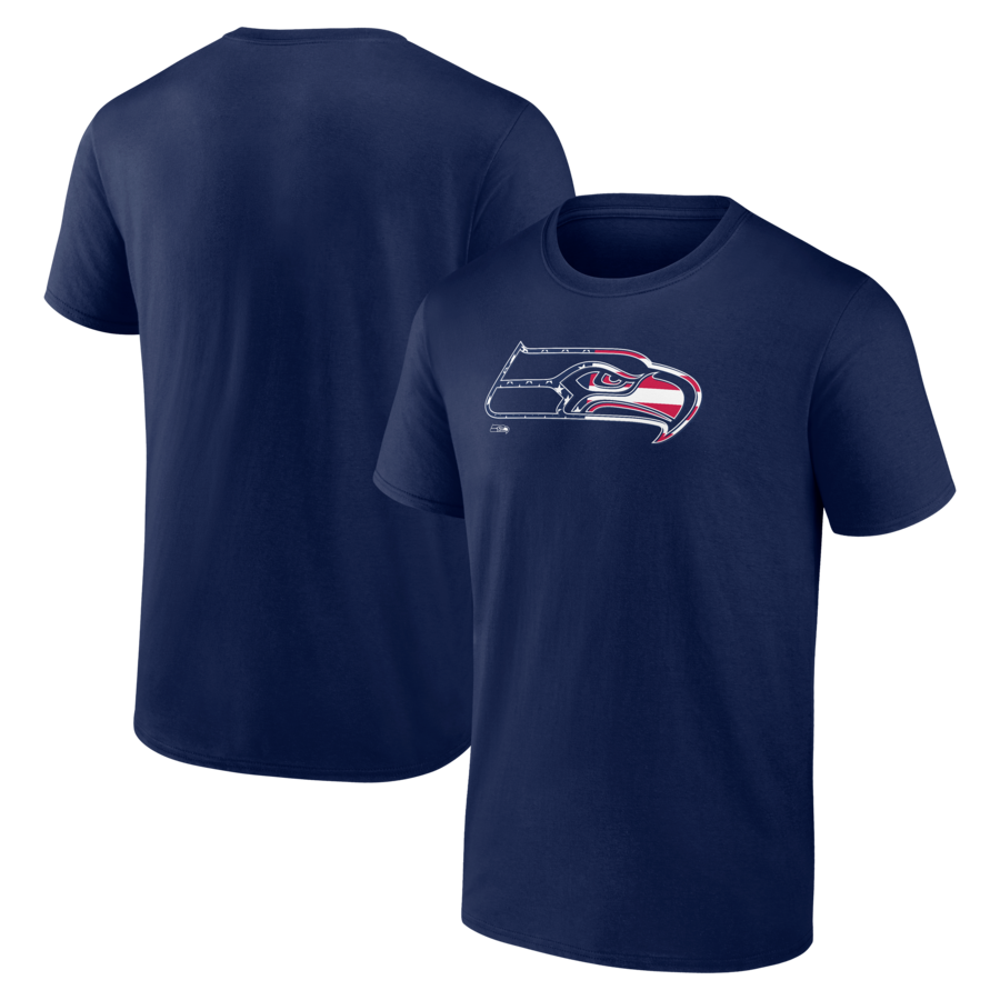 Men's Seattle Seahawks Navy Americana T-Shirt - Jersey