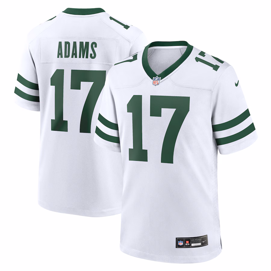 Men's New York Jets Davante Adams Nike Legacy White Game Jersey - Jersey