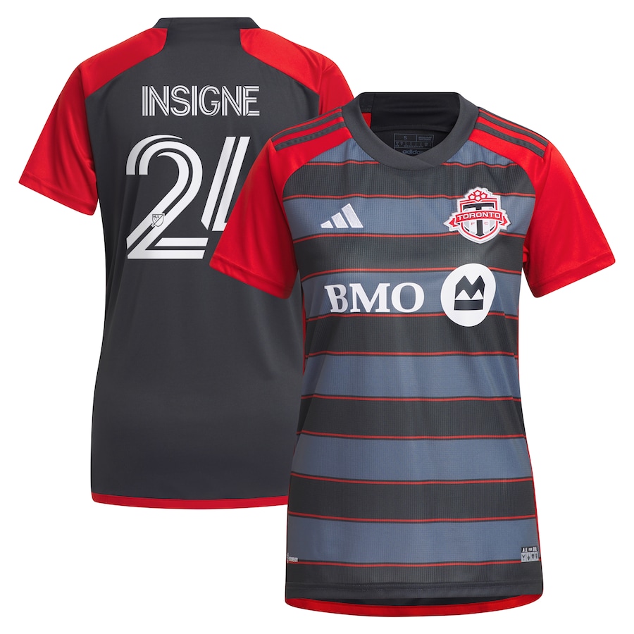 Women's Toronto FC Lorenzo Insigne adidas Gray 2023 Club Kit Replica Player Jersey - Jersey