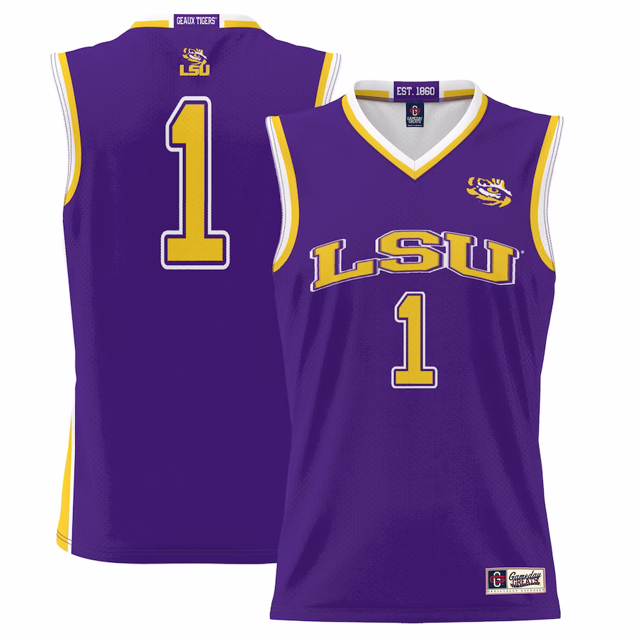#1  LSU Tigers GameDay Greats  Lightweight Basketball Jersey - Purple - Jersey