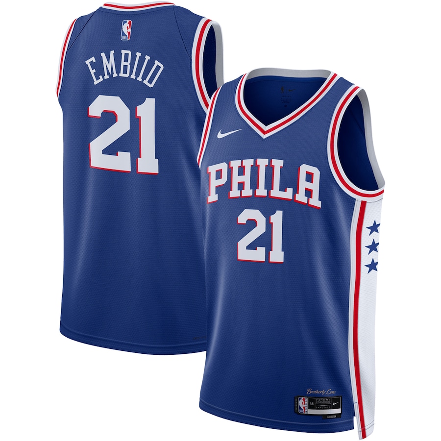 Unisex Philadelphia 76ers Joel Embiid Nike Royal Swingman Jersey - Icon Edition - Jersey