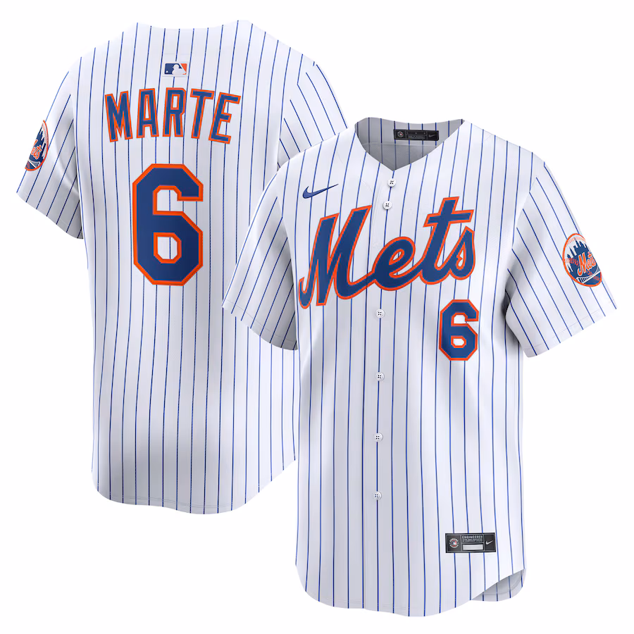 Men's New York Mets Starling Marte Nike White Alternate Limited Player Jersey - Jersey