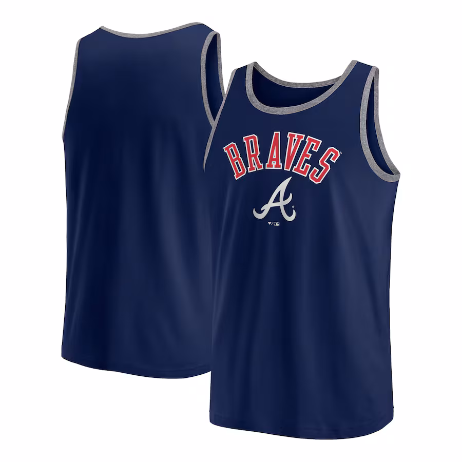 Men's Atlanta Braves Fanatics Navy Bet Tank Top - Jersey