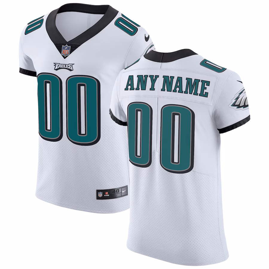 Men's Philadelphia Eagles Nike White Vapor Untouchable Custom Elite Jersey - Jersey