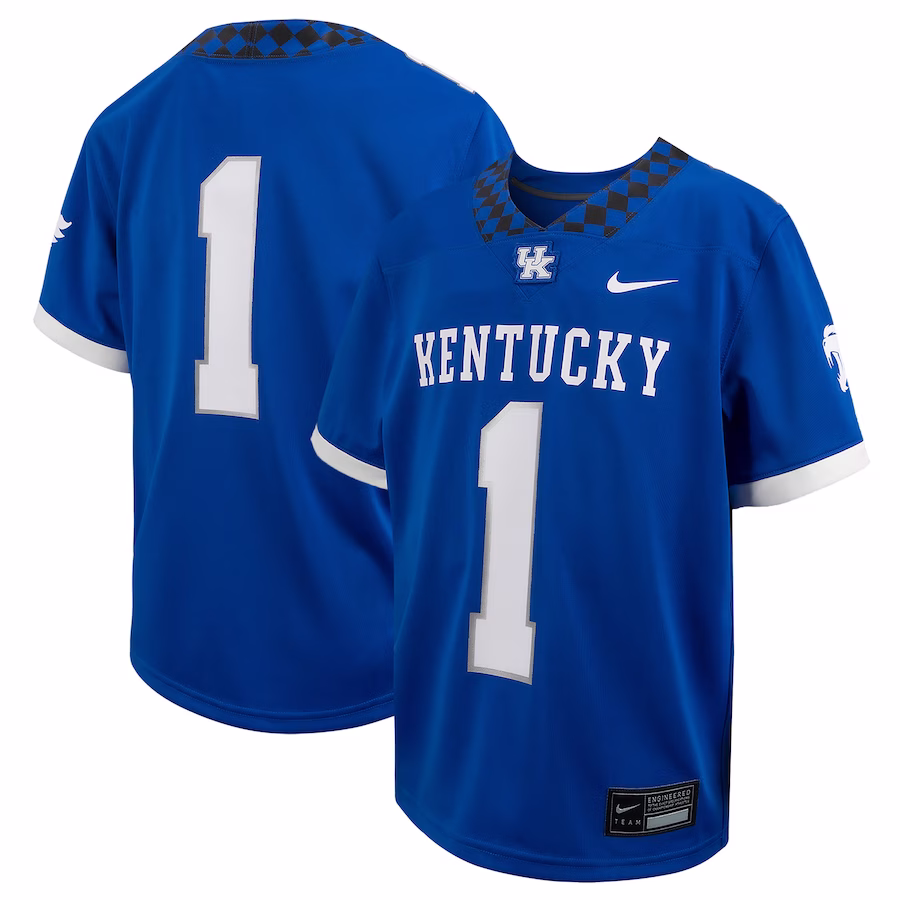 # Kentucky Wildcats Nike Youth Football Game Jersey - Royal - Jersey
