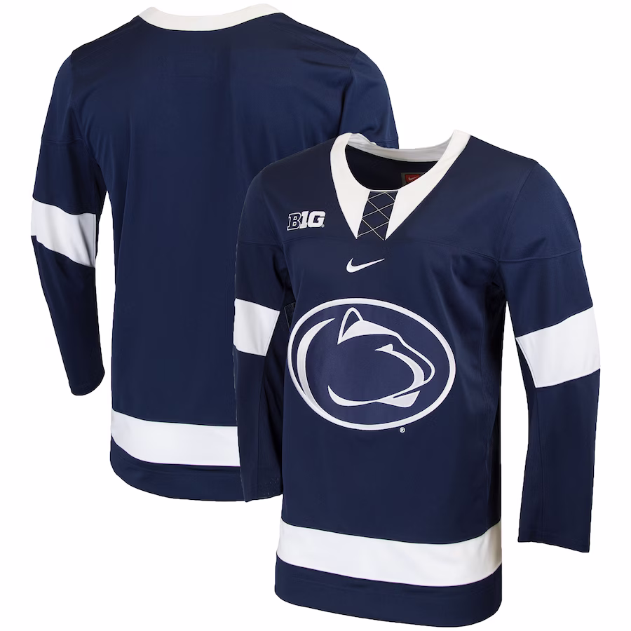 Penn State Nittany Lions Nike Replica College Hockey Jersey - Navy - Jersey