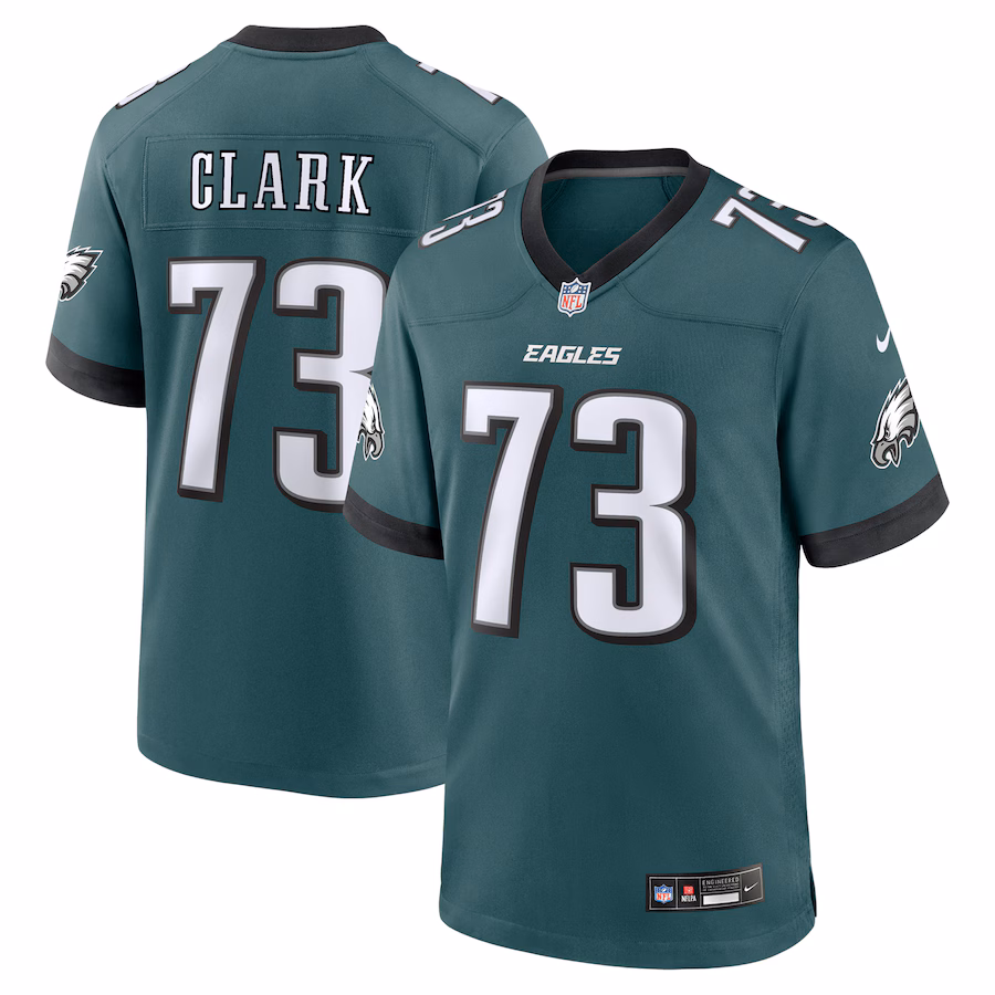 Men's Philadelphia Eagles Le'Raven Clark Nike Midnight Green Team Game Jersey - Jersey