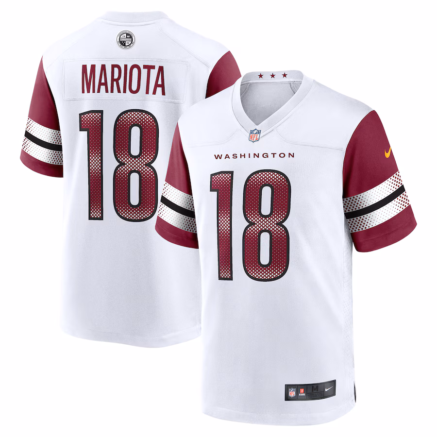 Men's Washington Commanders Marcus Mariota Nike White Game Jersey - Jersey