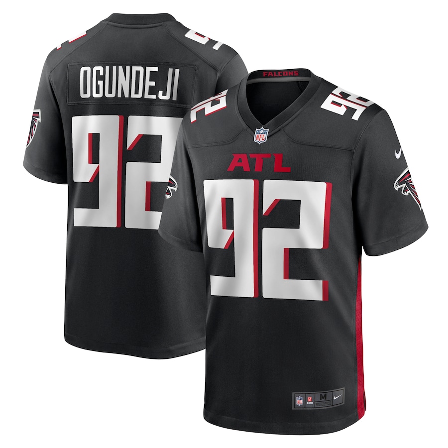Men's Atlanta Falcons Adetokunbo Ogundeji Nike Black Game Jersey - Jersey