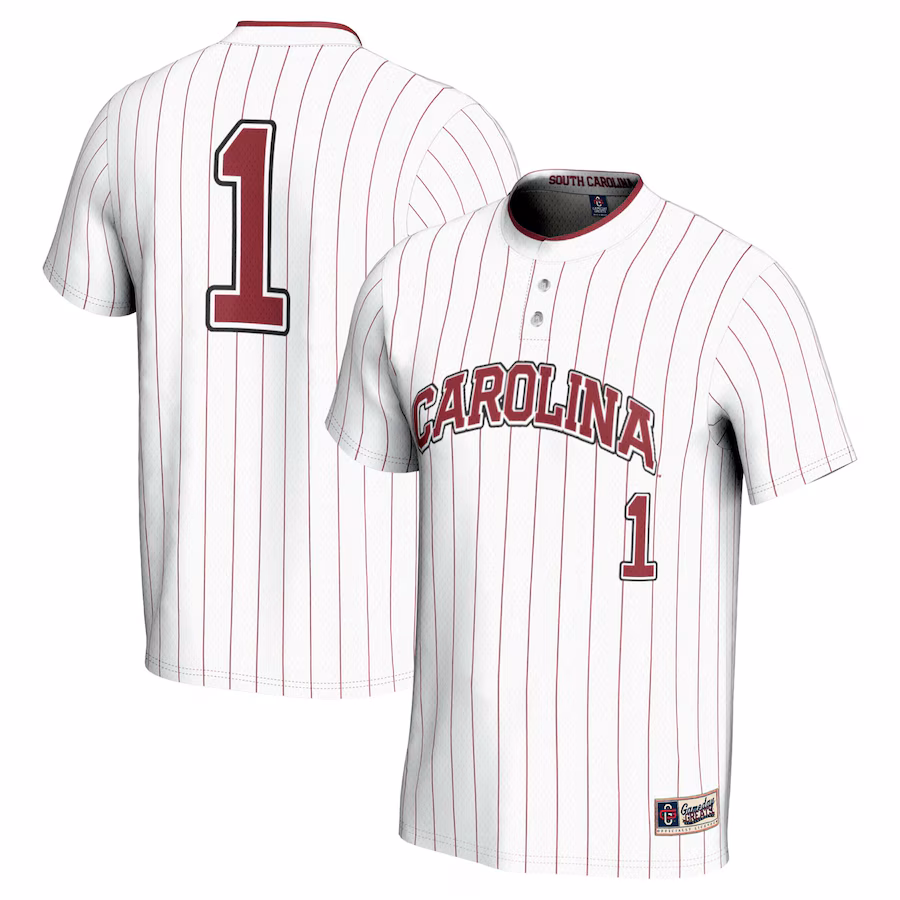 Youth GameDay Greats #1 White South Carolina Gamecocks Lightweight Softball Jersey - Jersey