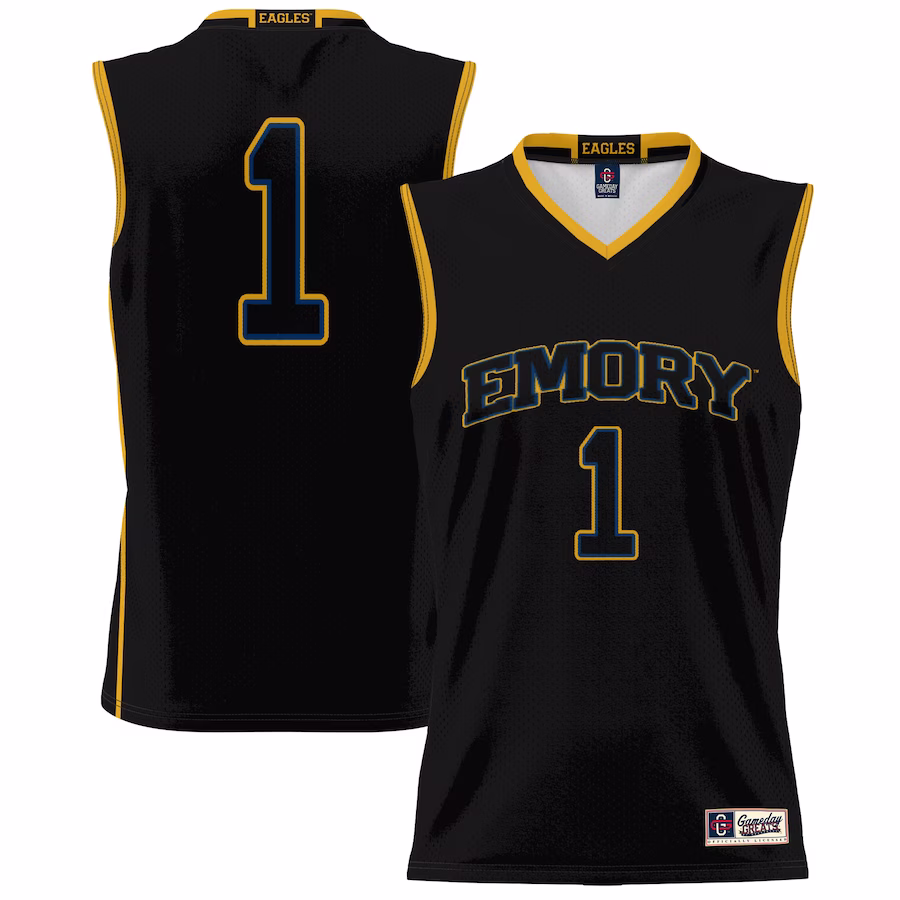 #1 Emory Eagles GameDay Greats Unisex Lightweight Basketball Jersey - Black - Jersey