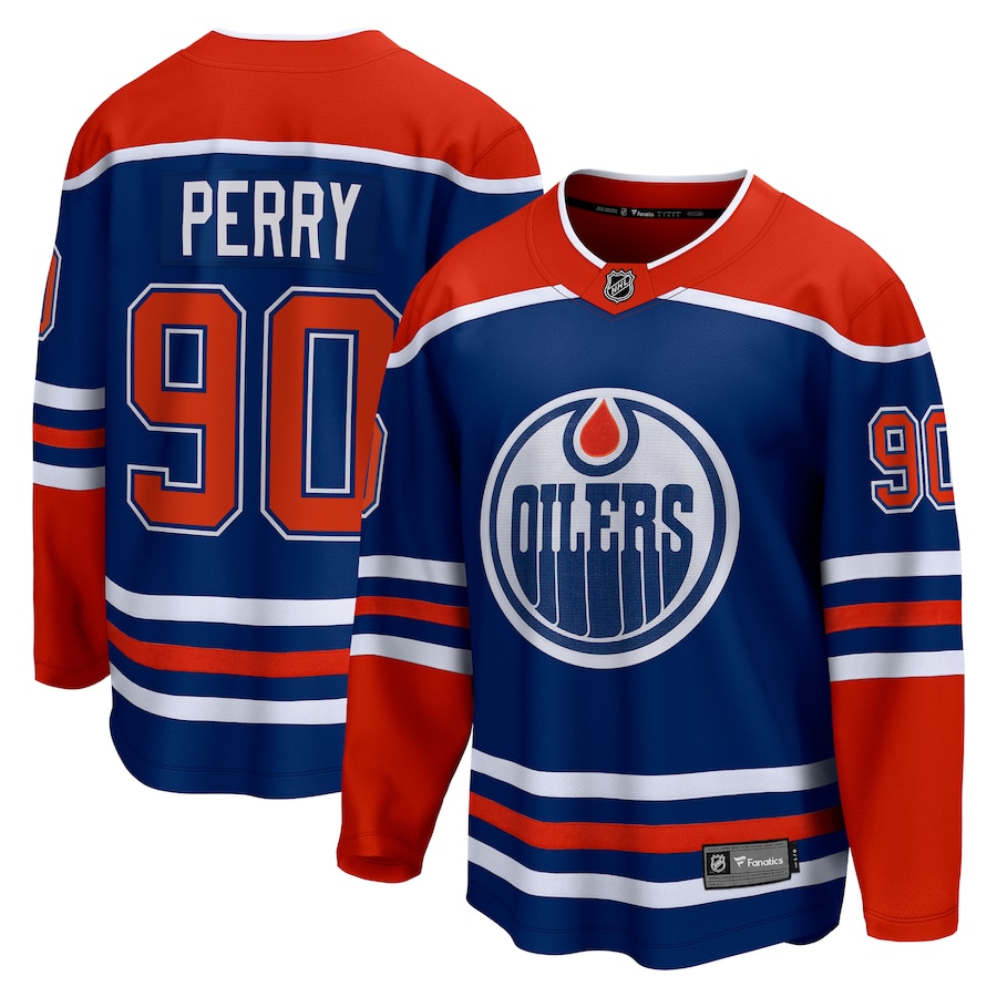 Men's Edmonton Oilers Corey Perry Fanatics Royal Home Premier Breakaway Player Jersey - Jersey