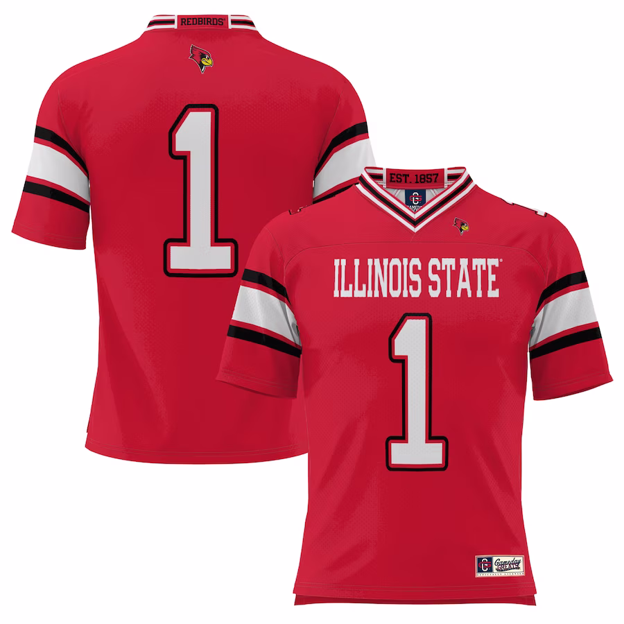 #1 Illinois State Redbirds GameDay Greats Youth Endzone Football Jersey - Red - Jersey