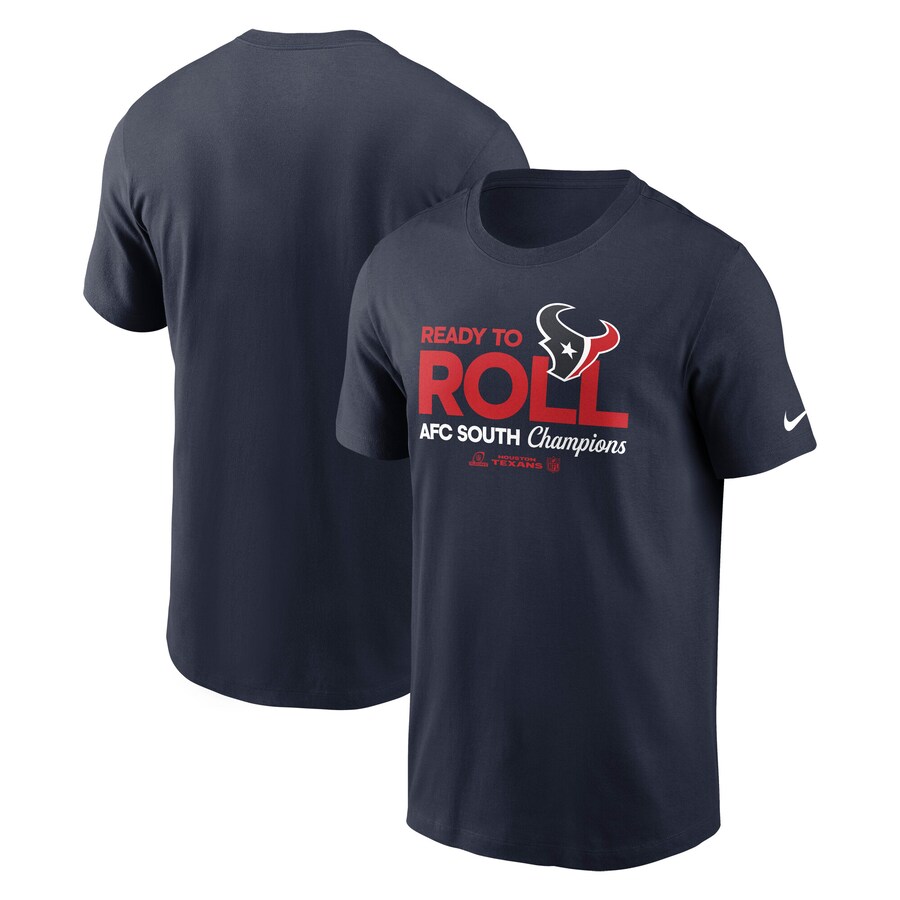 Men's Houston Texans  Nike Navy 2024 AFC South Division Champions Locker Room Trophy Collection T-Shirt - Jersey